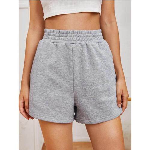 Elastic-waisted solid color athleticShorts松紧腰纯色运动短裤