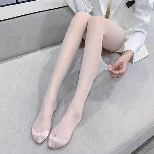 Women's silk stockings, solid color, ultra-thin anti hoo