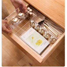 Drawer Organizer Storage Box Plastic Sundries Container Divi