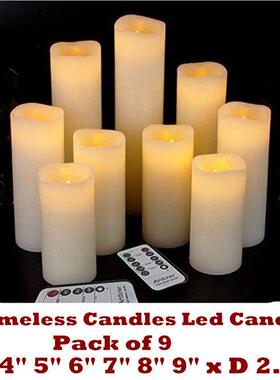 Flameless Candles Led Candles Pack Ivory Real Wax Battery