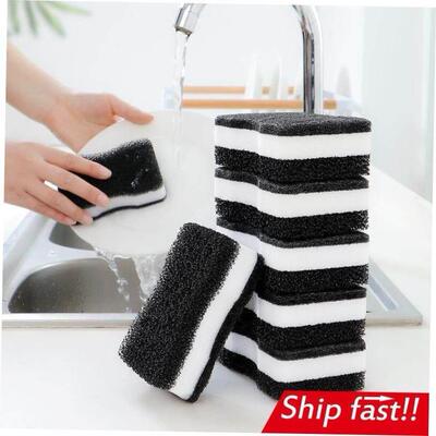 Double-sided dishwashing sponge household kitchen strong