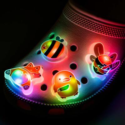 10pcsLighted Charms for Kid Halloween Christmas LED Pins Ani