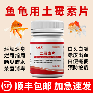 鱼用土霉素片乌龟观赏鱼锦鲤金鱼烂鳍烂尾杀菌消炎土霉素水族鱼药