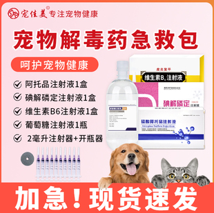 狗狗解毒药急救包犬宠物兽用硫酸阿托品碘解磷定解毒针剂猪牛羊猫