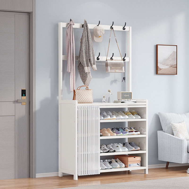 鞋架入户门口置物架多功能衣帽架落地挂衣架多层鞋柜新款2024爆款,住宅家具,鞋架,淘宝优惠券,粉丝福利购,淘宝优惠卷