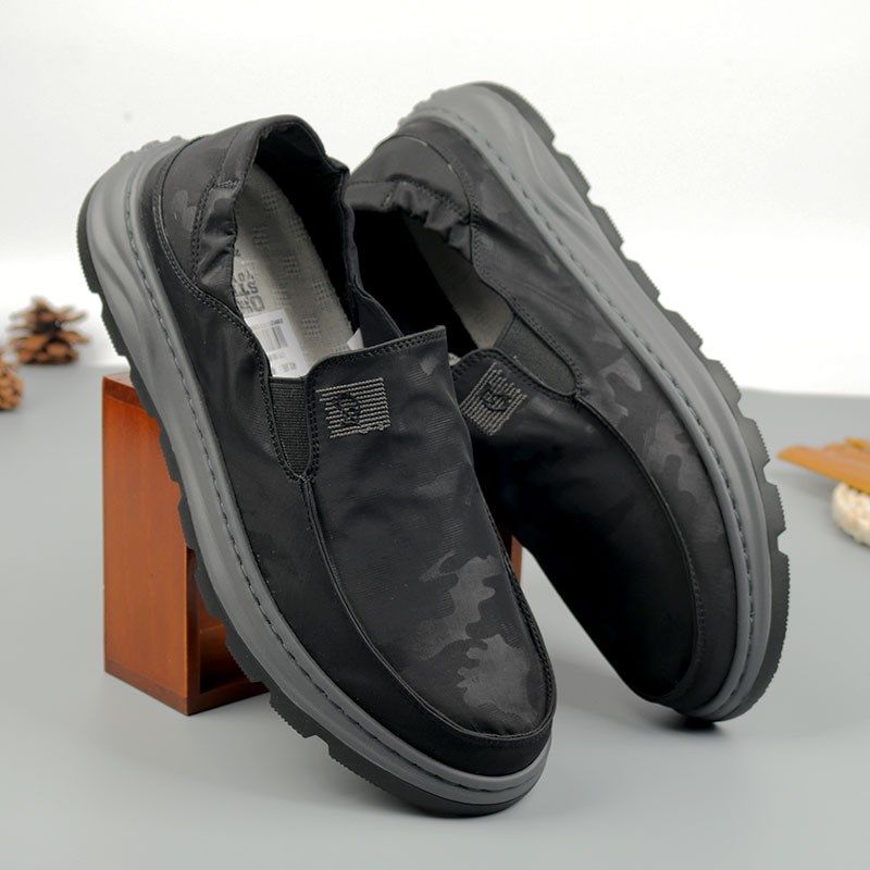 春夏厚底布鞋男低帮透气懒人鞋轻质减震休闲鞋暗纹百搭潮男帆布鞋,流行男鞋,布鞋,淘宝优惠券,粉丝福利购,淘宝优惠卷