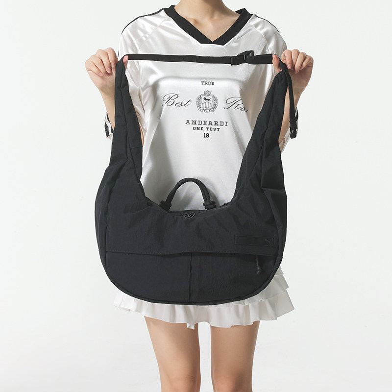 彪马PUMA正品包包秋季新款黑色时尚单肩包轻便通勤户外休闲包