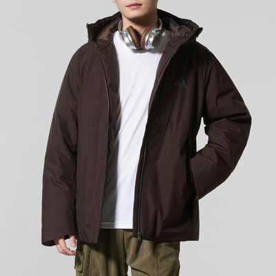 阿迪达斯羽绒服男冬季新款户外防寒保暖连帽运动服羽绒外套KQ5504