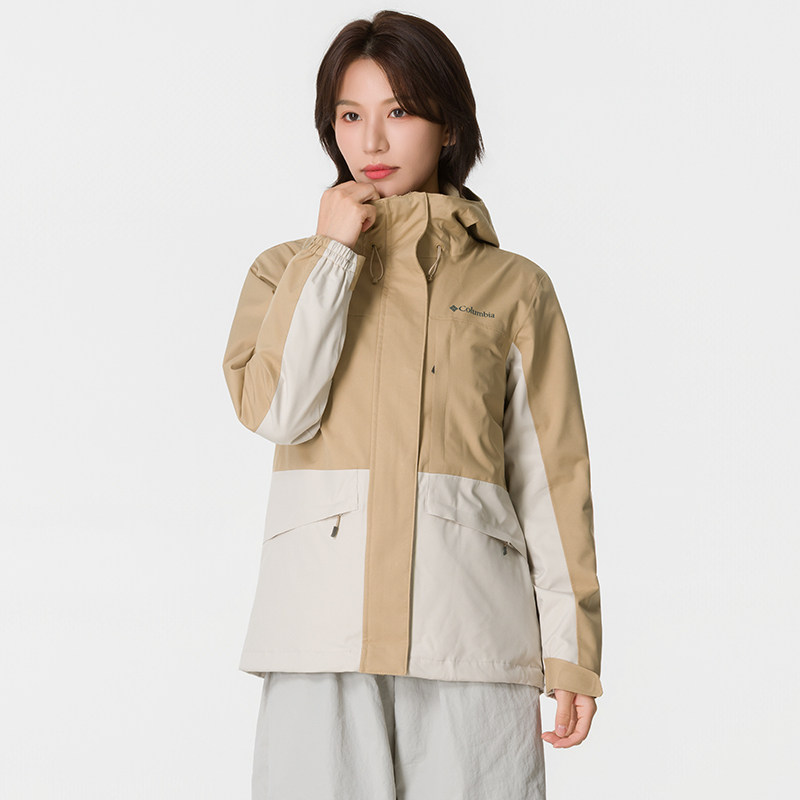 哥伦比亚女装2026冬季运动服户外摇粒绒三合一冲锋衣热能反射外套