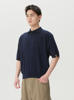 Timberland添柏岚男装POLO衫2026夏季户外休闲宽松针织短袖A6JAK