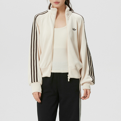 阿迪达斯三叶草立领外套女2026春季新款运动服针织休闲夹克KQ5490