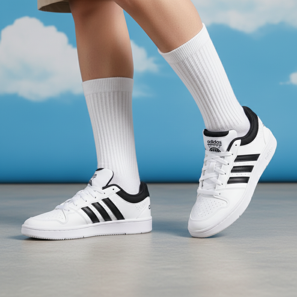 阿迪达斯男鞋25冬季新款运动鞋hoops classic潮流低帮板鞋休闲鞋