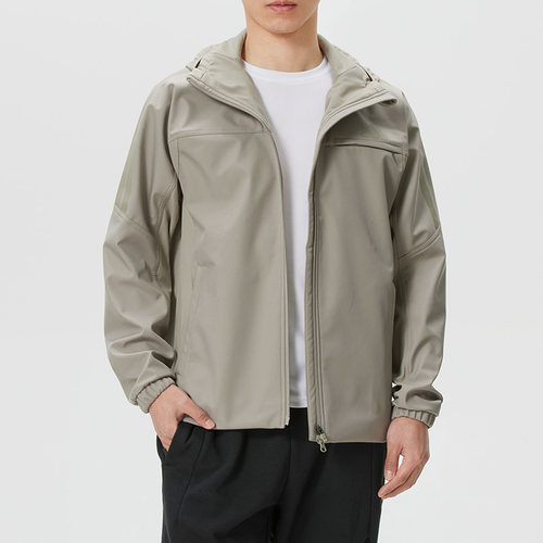 阿迪达斯男装梭织连帽风衣夹克外套2026春新款加绒运动服KQ8526