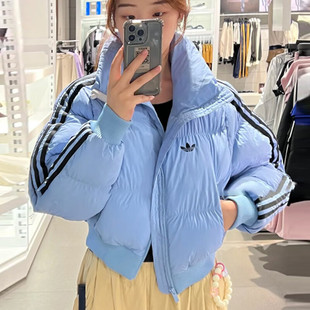 新款 25冬季 运动服户外保暖棉袄女 阿迪达斯三叶草棉服女装 官方正品