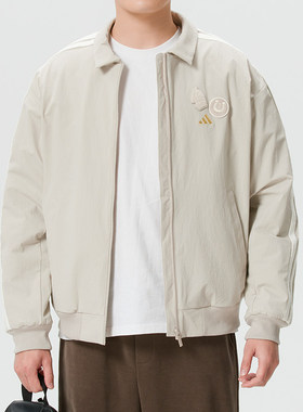 阿迪达斯男装2026马年新年款加绒运动休闲宽松休闲夹克外套KE4058