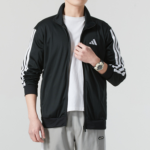 阿迪达斯针织夹克男新款运动时尚休闲外套JI8816