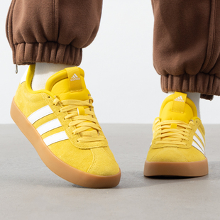 阿迪达斯柠檬黄板鞋男女鞋2025新款运动鞋低帮休闲鞋德训鞋