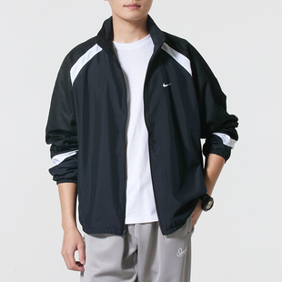 NIKE耐克男子外套新款黑色宽松运动服跑步立领梭织夹克HV3364-010