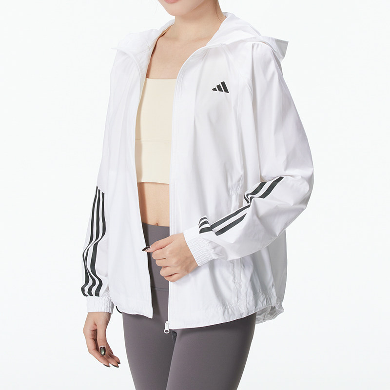 Adidas阿迪达斯正品外套女春季新款运动服健身跑步训练夹克IS8042