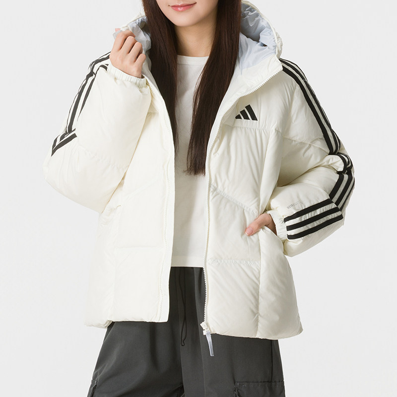 阿迪达斯女装运动服2026冬季鸭绒羽绒服常规版型保暖舒适上衣外套