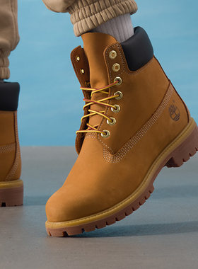 Timberland添柏岚官方踢不烂男鞋新款户外经典大黄靴马丁靴10061