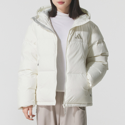 阿迪达斯女装羽绒服25冬季新款保暖运动服休闲厚外套KC5947男