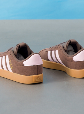 adidas阿迪达斯T头鞋女鞋秋冬款VL COURT运动休闲德训板鞋IH6516