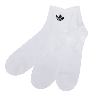 阿迪达斯三叶草袜子男袜女袜春季新款中帮休闲袜透气跑步中筒袜