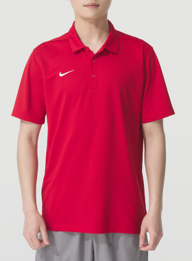 NIKE耐克短袖男装2026夏季新款红色POLO衫DRI-FIT运动服T恤IB8831