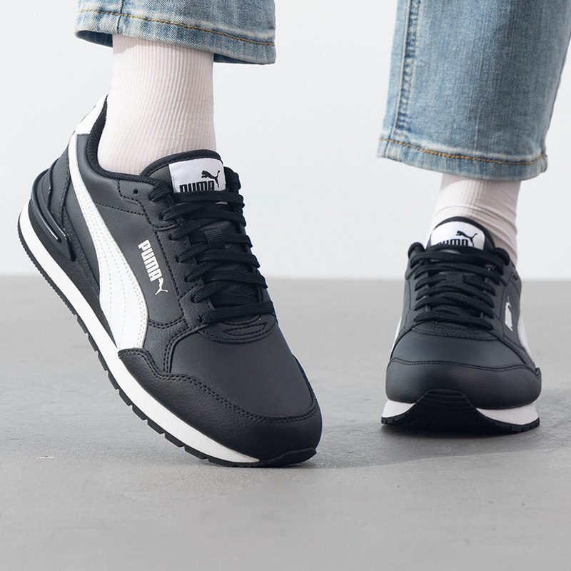 彪马男鞋女鞋秋季新款黑色轻便薄底潮流休闲鞋防滑耐磨复古运动鞋