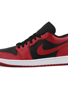 NIKE耐克AJ红色篮球鞋男鞋26新年款运动鞋AIR JORDAN 1低帮休闲鞋