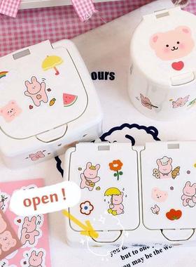 Sticker Storage Box Accessories Desk Stationery Containers