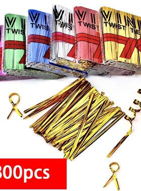 800pcs 6/8/10cm Gold/silver Metallic Twist Ties Wire Sealing