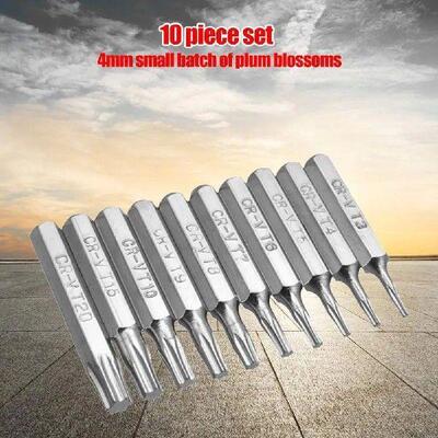 10pcs CR-V Torx Bits Set Screwdriver Drill Bit Hex Torx