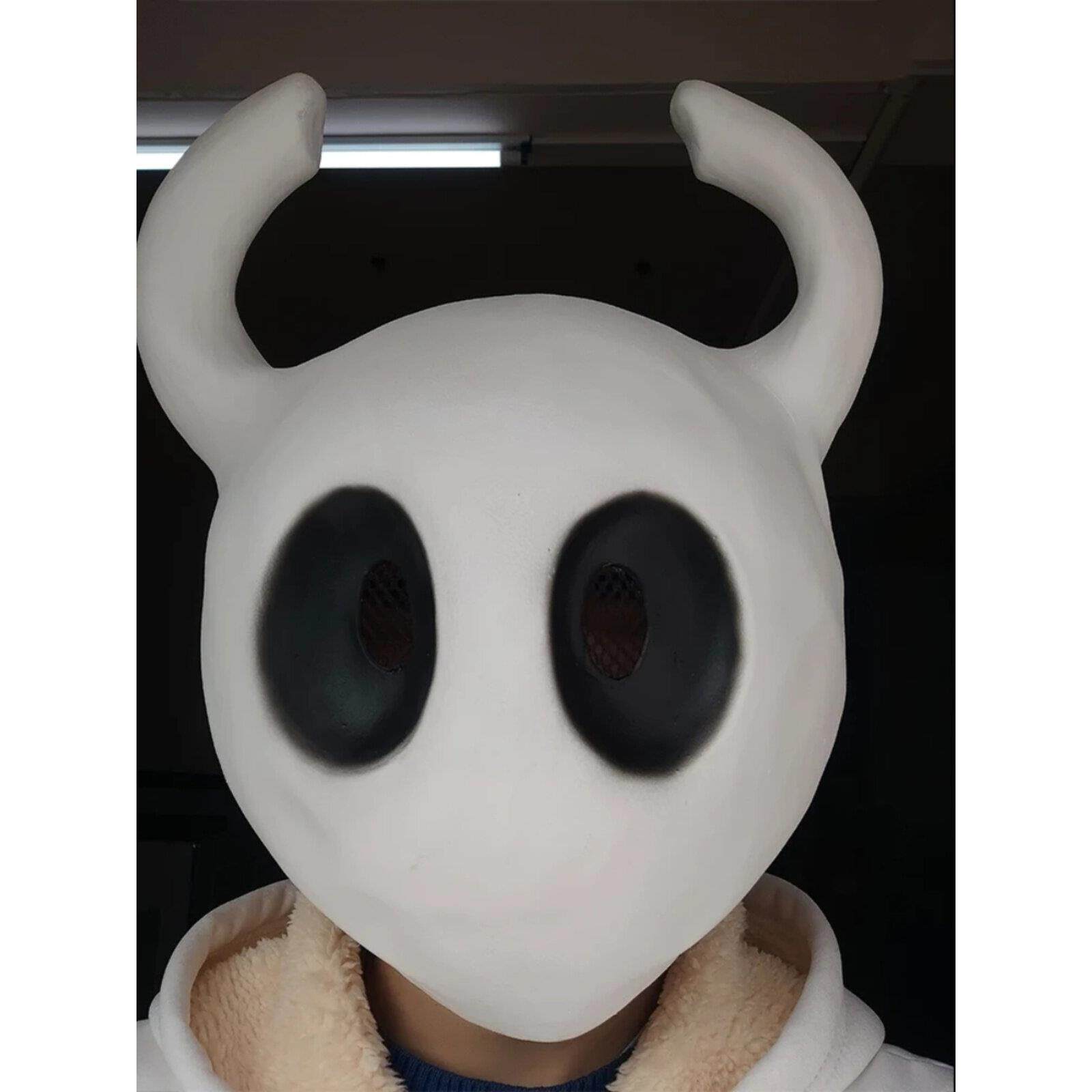 Hollow Knight Latex Mask 万圣节空洞骑士面具乳胶头套