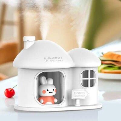 Tiny Humidifier Ultra-Quiet Bunny House Shape Humidifier