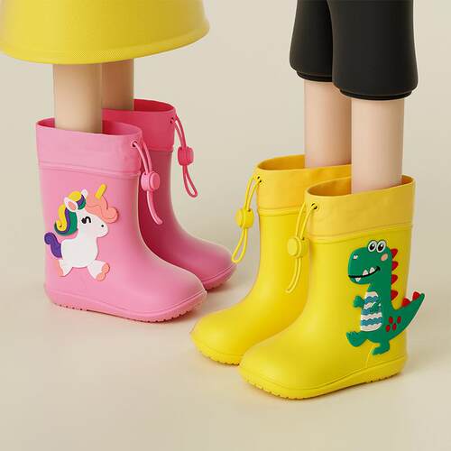 Kids Girl Boy Rain Boots Waterproof Toddler Rainboots Childr