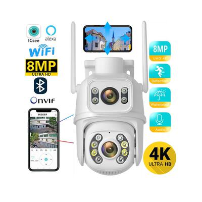 4K Wifi Video Surveillanc IP Camera PTZ Security Bullet