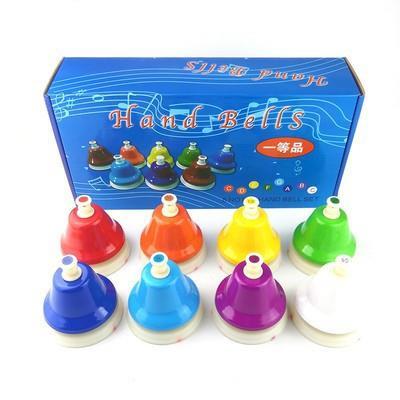 Desk Bells Rainbow Diatonic Hand Bell toy for Kids Musical L
