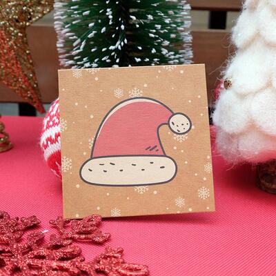 Mini Greeting Card Christmas Blessing Message Note Set