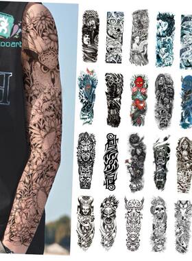 Rocooart Black Temporary Tattoo Stickers For Men Full Body