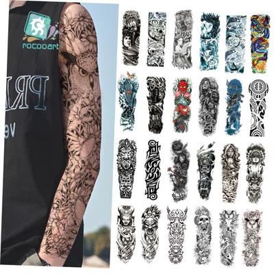 Rocooart Black Temporary Tattoo Stickers For Men Full Body