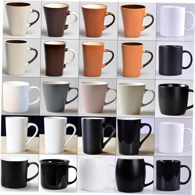 milk tea glass ceramic coffee mug cup cute cartoon spoon 杯