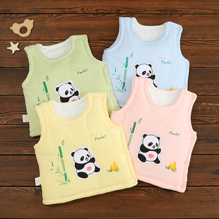 婴儿马甲秋冬保暖儿童小背心男女宝宝马夹新生儿0 12个月夹棉坎肩