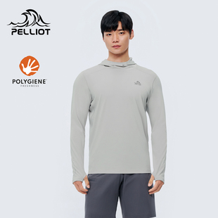 伯希和户外长袖 T恤男速干抑菌跑步健身服吸汗排湿运动休闲上衣
