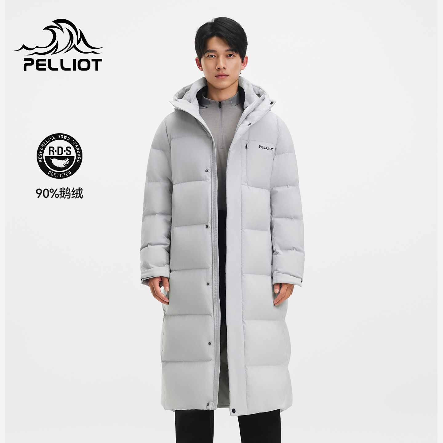 伯希和户外700蓬羽绒服长款鹅绒