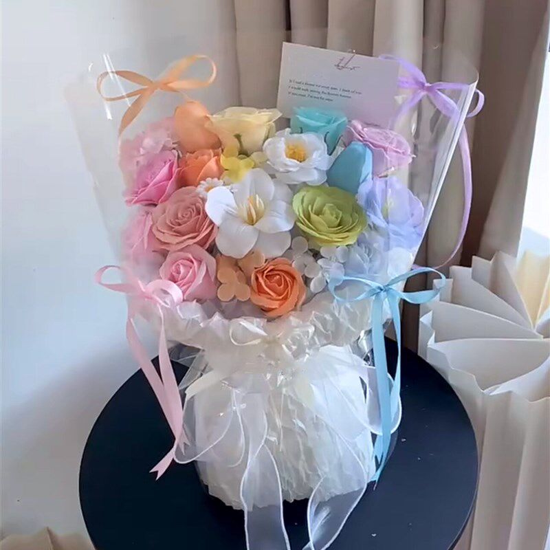 速发多巴胺永生玫瑰花束彷真香皂送友闺蜜生日礼物情人节七夕高级