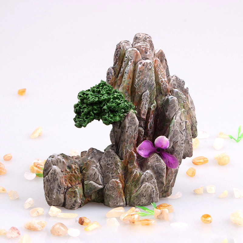 速发微景观假山石头造景石沙式假山盆景多盘装饰品中肉小摆件