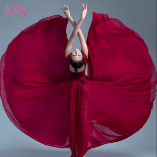 速发古典舞大摆裙疆演出服装 中国舞摆服饰72蹈度大0舞蹈 灯火里
