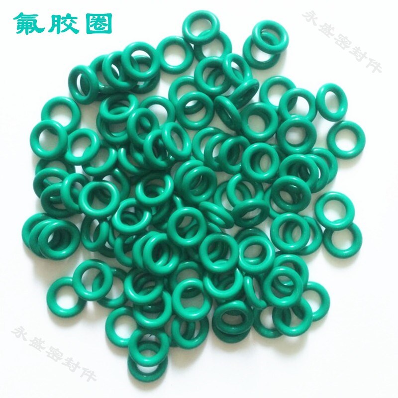 速发绿色棕色氟胶(条)线径2mm外径5~24密封O型圈耐高温耐腐蚀耐